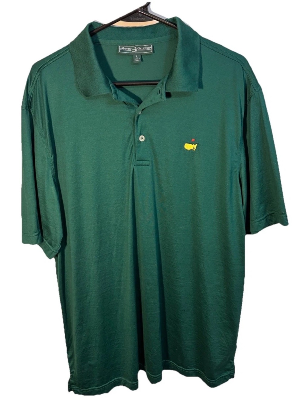 Masters Collection The Masters Augusta Golf Polo Mens L Green Pima Cotton